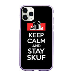 Чехол iPhone 11 Pro матовый Keep calm and stay skuf