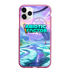 Чехол iPhone 11 Pro матовый Abiotic Factor world, цвет: 3D-малиновый