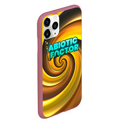 Чехол iPhone 11 Pro матовый Abiotic Factor желтый фон, цвет: 3D-малиновый — фото 2