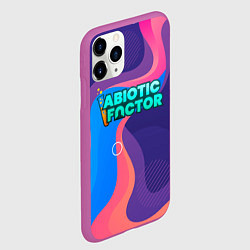 Чехол iPhone 11 Pro матовый Abiotic Factor яркие полосы, цвет: 3D-фиолетовый — фото 2