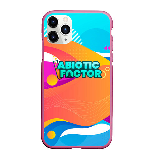 Чехол iPhone 11 Pro матовый Abiotic Factor цветное безумие / 3D-Малиновый – фото 1