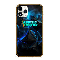 Чехол iPhone 11 Pro матовый Abiotic Factor логотип холодный фон, цвет: 3D-коричневый