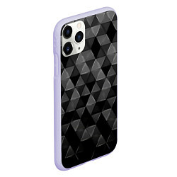 Чехол iPhone 11 Pro матовый Серые треугольники, цвет: 3D-светло-сиреневый — фото 2