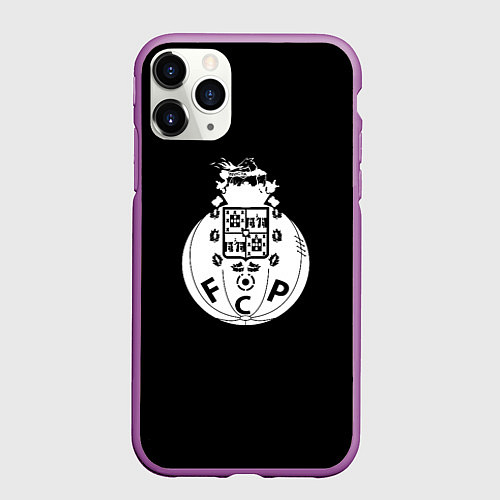 Чехол iPhone 11 Pro матовый Porto fc club sport / 3D-Фиолетовый – фото 1