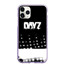 Чехол iPhone 11 Pro матовый Dayz game pattern logo, цвет: 3D-светло-сиреневый