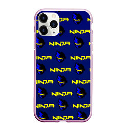 Чехол iPhone 11 Pro матовый Ninja fortnite games, цвет: 3D-розовый