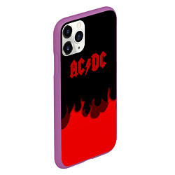 Чехол iPhone 11 Pro матовый AC DC fire rock steel, цвет: 3D-фиолетовый — фото 2