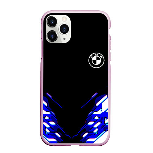 Чехол iPhone 11 Pro матовый BMW sport неоновый спорт / 3D-Розовый – фото 1