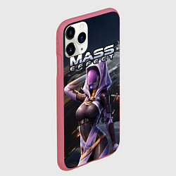Чехол iPhone 11 Pro матовый Mass Effect ТалиЗора и космический корабль, цвет: 3D-малиновый — фото 2
