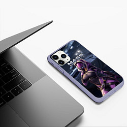 Чехол iPhone 11 Pro матовый Mass Effect ТалиЗора и космический корабль, цвет: 3D-светло-сиреневый — фото 2