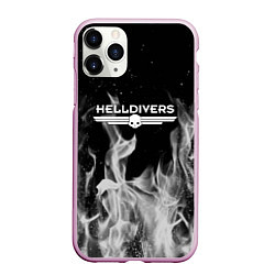 Чехол iPhone 11 Pro матовый Helldivers: Grey Smoke, цвет: 3D-розовый