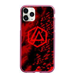 Чехол iPhone 11 Pro матовый Linkin park red logo