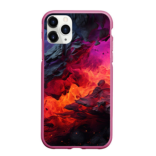 Чехол iPhone 11 Pro матовый Яркий абстрактный путь / 3D-Малиновый – фото 1