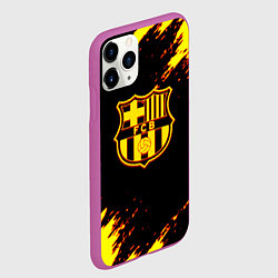 Чехол iPhone 11 Pro матовый Barcelona огненные краски лого, цвет: 3D-фиолетовый — фото 2