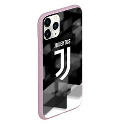 Чехол iPhone 11 Pro матовый Juventus geometry fc, цвет: 3D-розовый — фото 2