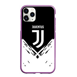 Чехол iPhone 11 Pro матовый Juventus sport geometry fc club, цвет: 3D-фиолетовый