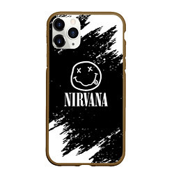 Чехол iPhone 11 Pro матовый Nirvana текустура краски, цвет: 3D-коричневый