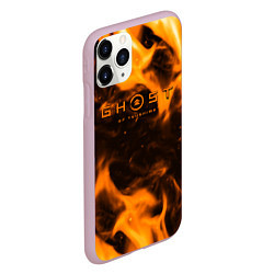 Чехол iPhone 11 Pro матовый Ghost of Tsushima шторм оранж, цвет: 3D-розовый — фото 2