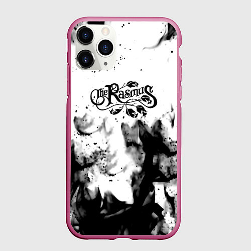 Чехол iPhone 11 Pro матовый Rasmus smoke steel / 3D-Малиновый – фото 1