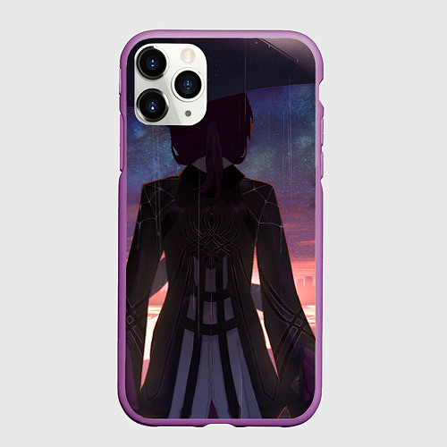 Чехол iPhone 11 Pro матовый Honkai Star Rail Kafka / 3D-Фиолетовый – фото 1