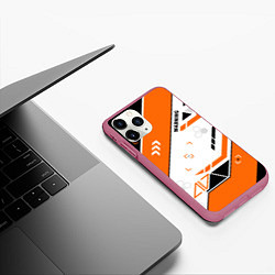 Чехол iPhone 11 Pro матовый Asiimov AWP skin, цвет: 3D-малиновый — фото 2