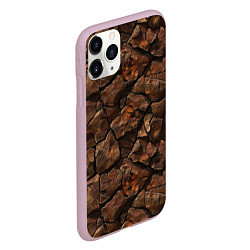 Чехол iPhone 11 Pro матовый Элементаль земли текстура, цвет: 3D-розовый — фото 2