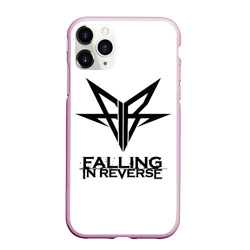 Чехол iPhone 11 Pro матовый Falling in Reverse band logo / 3D-Розовый – фото 1