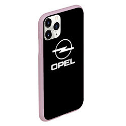 Чехол iPhone 11 Pro матовый Opel logo white, цвет: 3D-розовый — фото 2