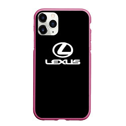 Чехол iPhone 11 Pro матовый Lexus white logo