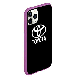 Чехол iPhone 11 Pro матовый Toyota white logo, цвет: 3D-фиолетовый — фото 2