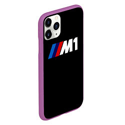 Чехол iPhone 11 Pro матовый BMW m1 logo, цвет: 3D-фиолетовый — фото 2