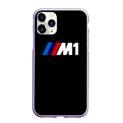 Чехол iPhone 11 Pro матовый BMW m1 logo, цвет: 3D-светло-сиреневый