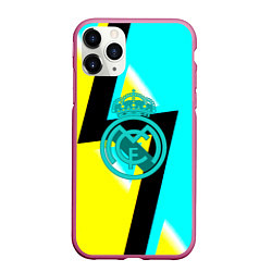 Чехол iPhone 11 Pro матовый Real madrid fc geometry