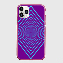 Чехол iPhone 11 Pro матовый Четырёх конечная звезда, цвет: 3D-малиновый