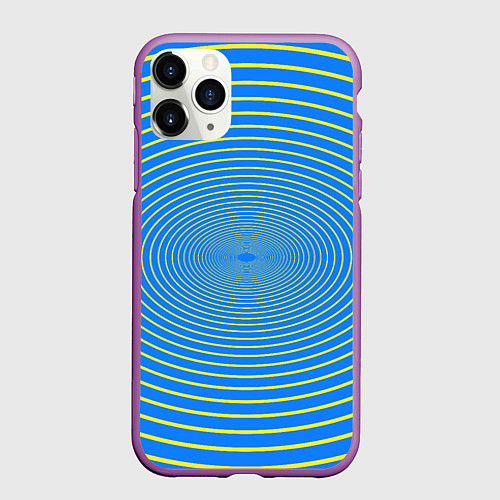 Чехол iPhone 11 Pro матовый Трансформация овала / 3D-Фиолетовый – фото 1