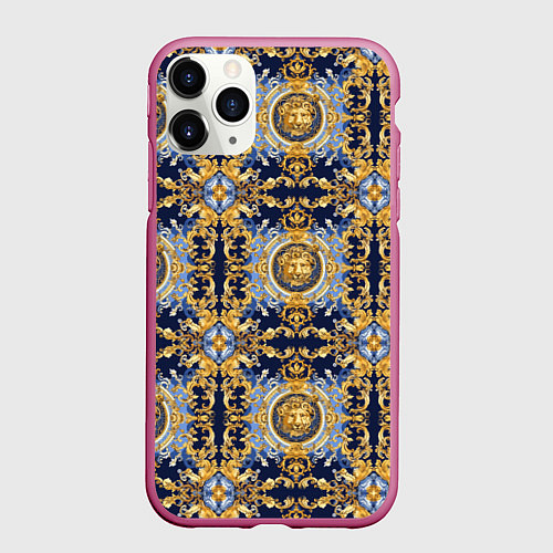 Чехол iPhone 11 Pro матовый Роскошь и стиль / 3D-Малиновый – фото 1