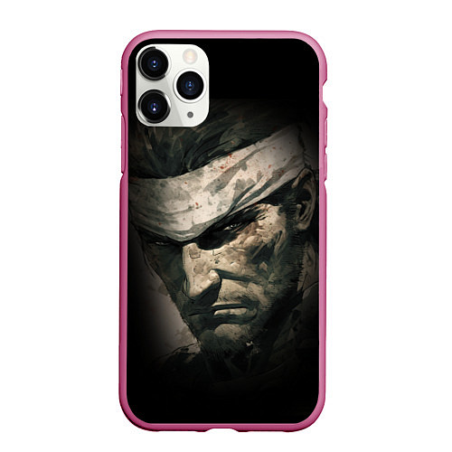 Чехол iPhone 11 Pro матовый Metal gear Venom Snake / 3D-Малиновый – фото 1