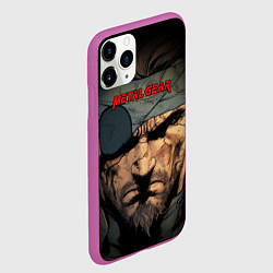 Чехол iPhone 11 Pro матовый Веном Снейк Metal gear game, цвет: 3D-фиолетовый — фото 2