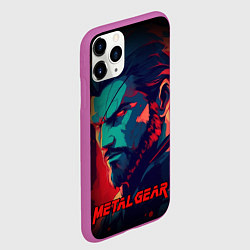 Чехол iPhone 11 Pro матовый Веном Снейк Metal gear game, цвет: 3D-фиолетовый — фото 2