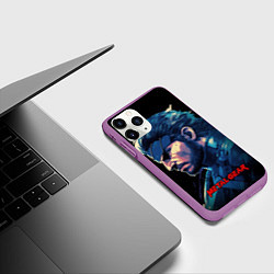 Чехол iPhone 11 Pro матовый Веном Снейк Metal gear game, цвет: 3D-фиолетовый — фото 2