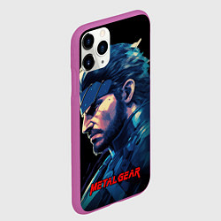 Чехол iPhone 11 Pro матовый Веном Снейк Metal gear game, цвет: 3D-фиолетовый — фото 2