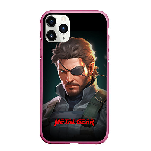 Чехол iPhone 11 Pro матовый Веном Снейк из игры Metal gear / 3D-Малиновый – фото 1