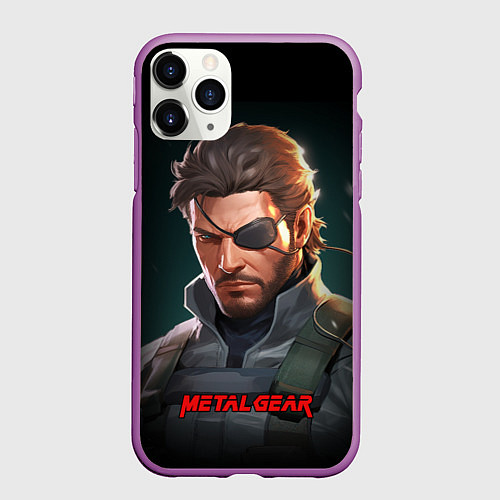 Чехол iPhone 11 Pro матовый Веном Снейк из игры Metal gear / 3D-Фиолетовый – фото 1