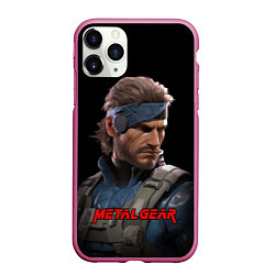 Чехол iPhone 11 Pro матовый Веном Снейк из игры Metal gear, цвет: 3D-малиновый