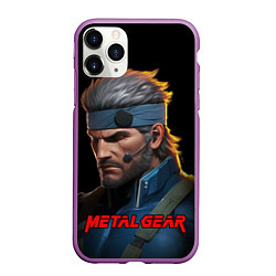 Чехол iPhone 11 Pro матовый Веном Снейк из игры Metal gear, цвет: 3D-фиолетовый