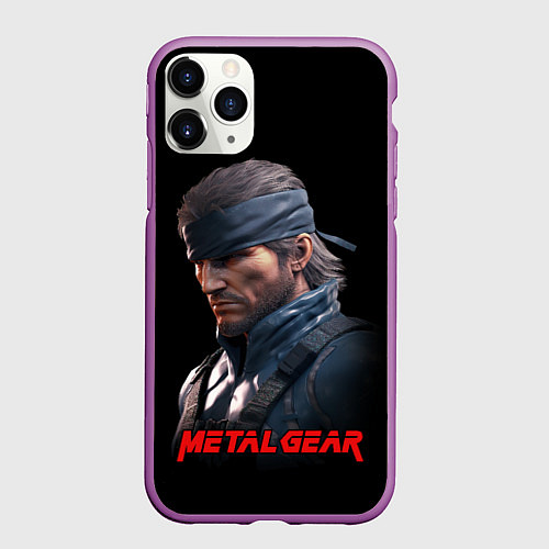 Чехол iPhone 11 Pro матовый Веном Снейк из игры Metal gear / 3D-Фиолетовый – фото 1