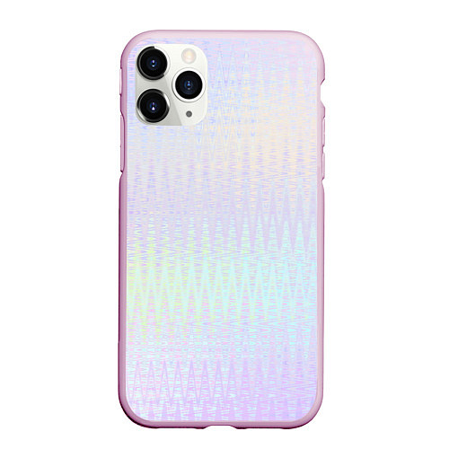Чехол iPhone 11 Pro матовый Бледный сиреневый тай-дай / 3D-Розовый – фото 1