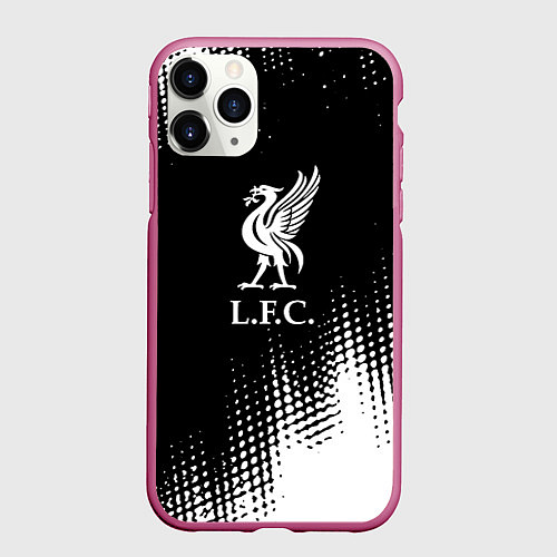 Чехол iPhone 11 Pro матовый Liverpool краски / 3D-Малиновый – фото 1