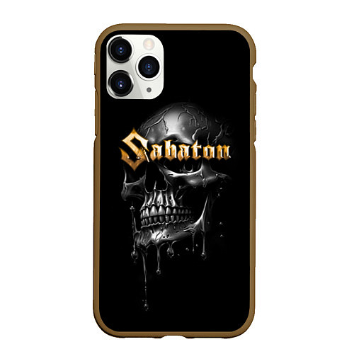 Чехол iPhone 11 Pro матовый Sabaton - rock group / 3D-Коричневый – фото 1