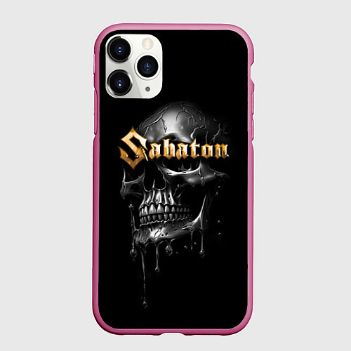 Чехол iPhone 11 Pro матовый Sabaton - rock group / 3D-Малиновый – фото 1